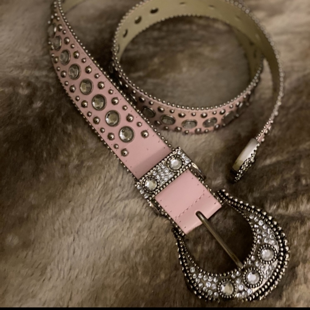 STUNNING PINK BELT W/ BLING!